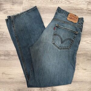 Levi's 559 Relaxed Straight Leg Jeans Classic Wash Denim Mens Size 35x34